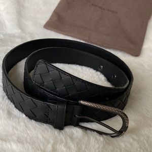 Bottega Veneta belt black 90cm/36in